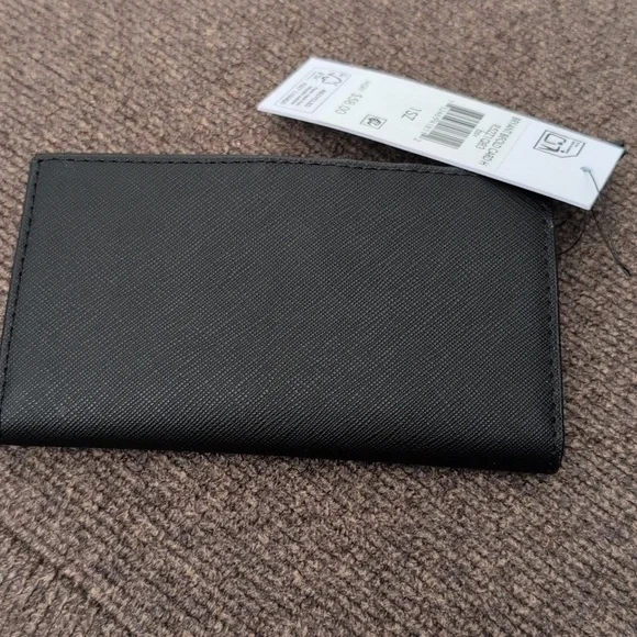 NWT DKNY Black Textured Bifold Mini Wallet - Picture 5 of 7